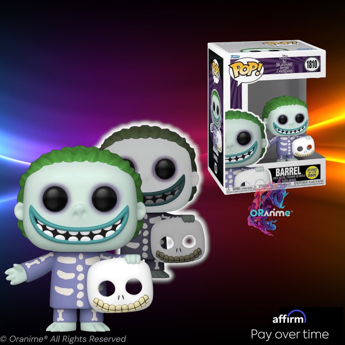 Funko Pop! Disney Nightmare Before Christmas Barrel #1810 Glow In The Dark *PRE-ORDER*
