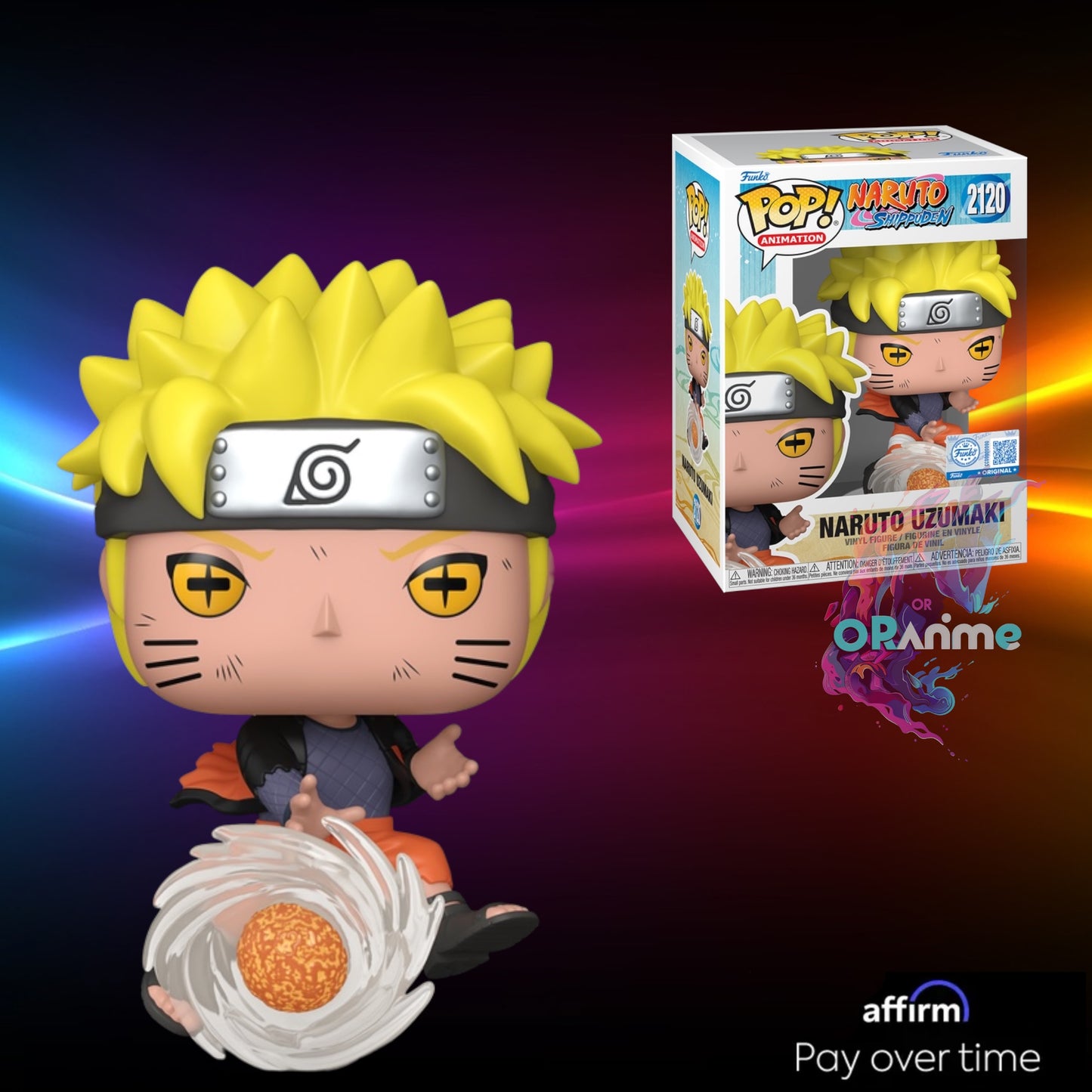 Funko Pop! Naruto Uzumaki (Lava Release Rasenshuriken) #2120 Funko Web Exclusive *PRE-ORDER*