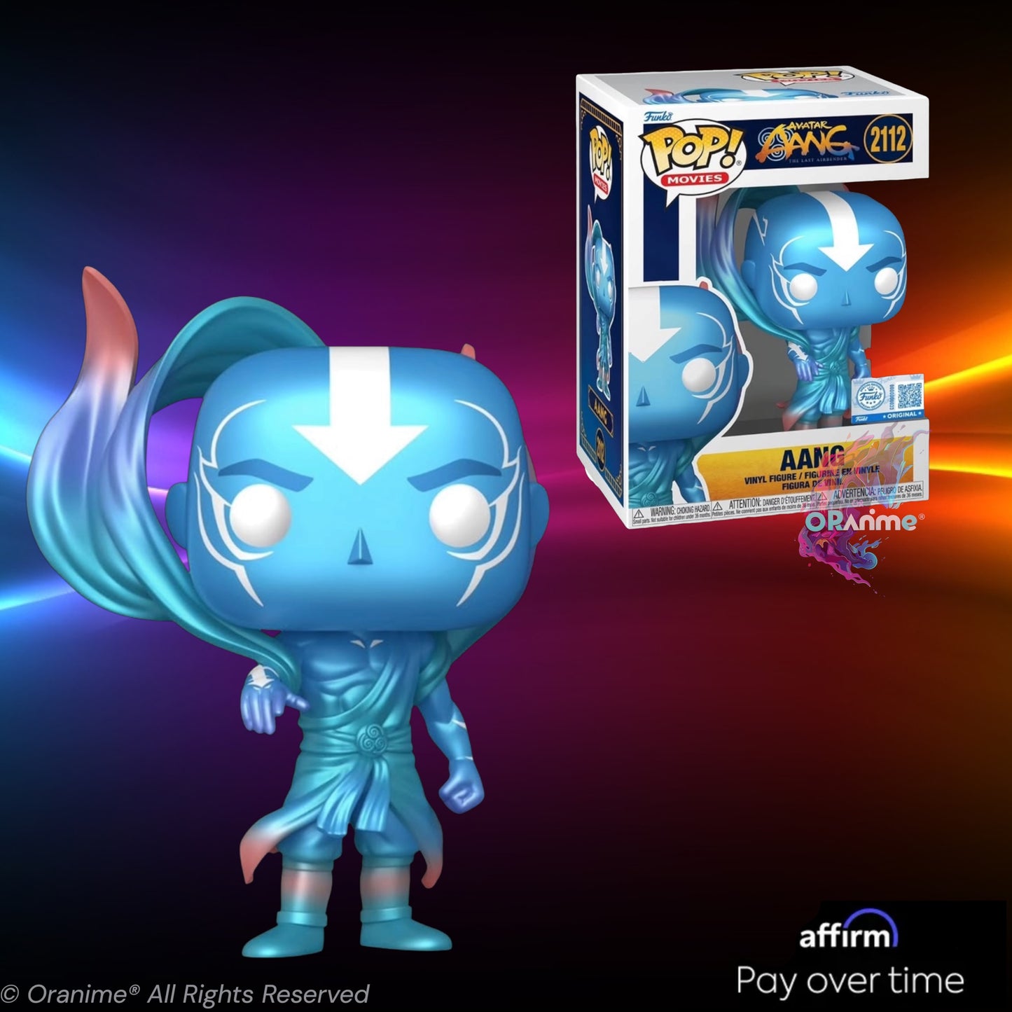 Funko Pop! Avatar: The Last Airbender Aang (Avatar State) #2112 Exclusive