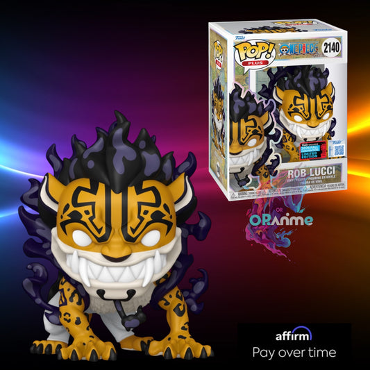 Funko Pop Plus One Piece Rob Lucci (Human Beast Form) #2140 NYCC 2025 Shared Sticker *PRE-ORDER*