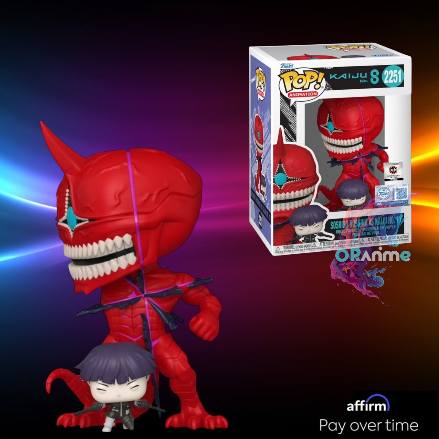 Funko Pop! Kaiju No. 8 Soshiro Hoshina Vs Kaiju No 10 Chalice Exclusive PR Stiker #2251 *PRE-ORDER*