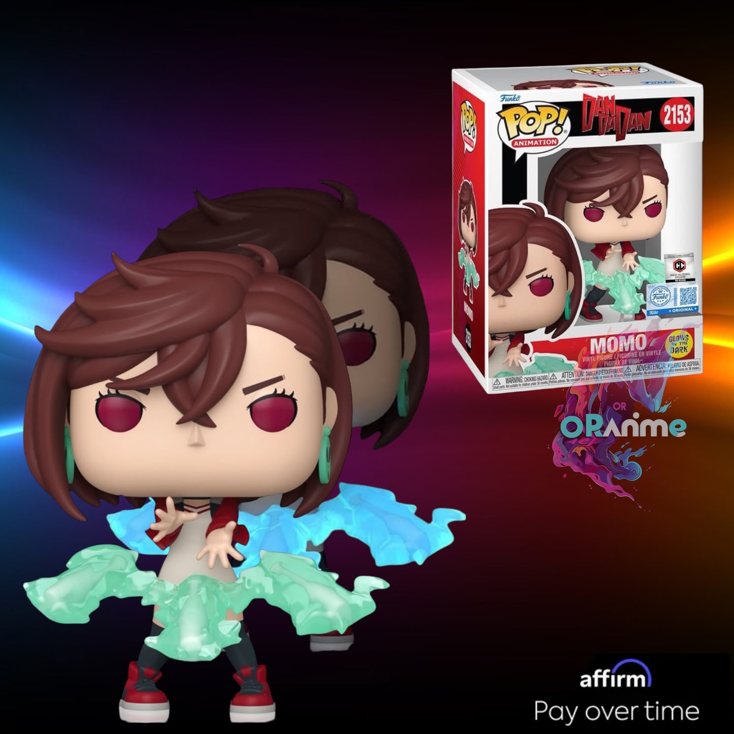 Funko Pop! Dan Da Dan Momo #2153 (Glow in the Dark) PR Chalice Sticker *PRE-ORDER*