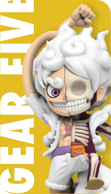 Mighty Jaxx - Freeny's Hidden Dissectibles: One Piece - Luffy’s Gears Edition - 1 Blind Box Figure