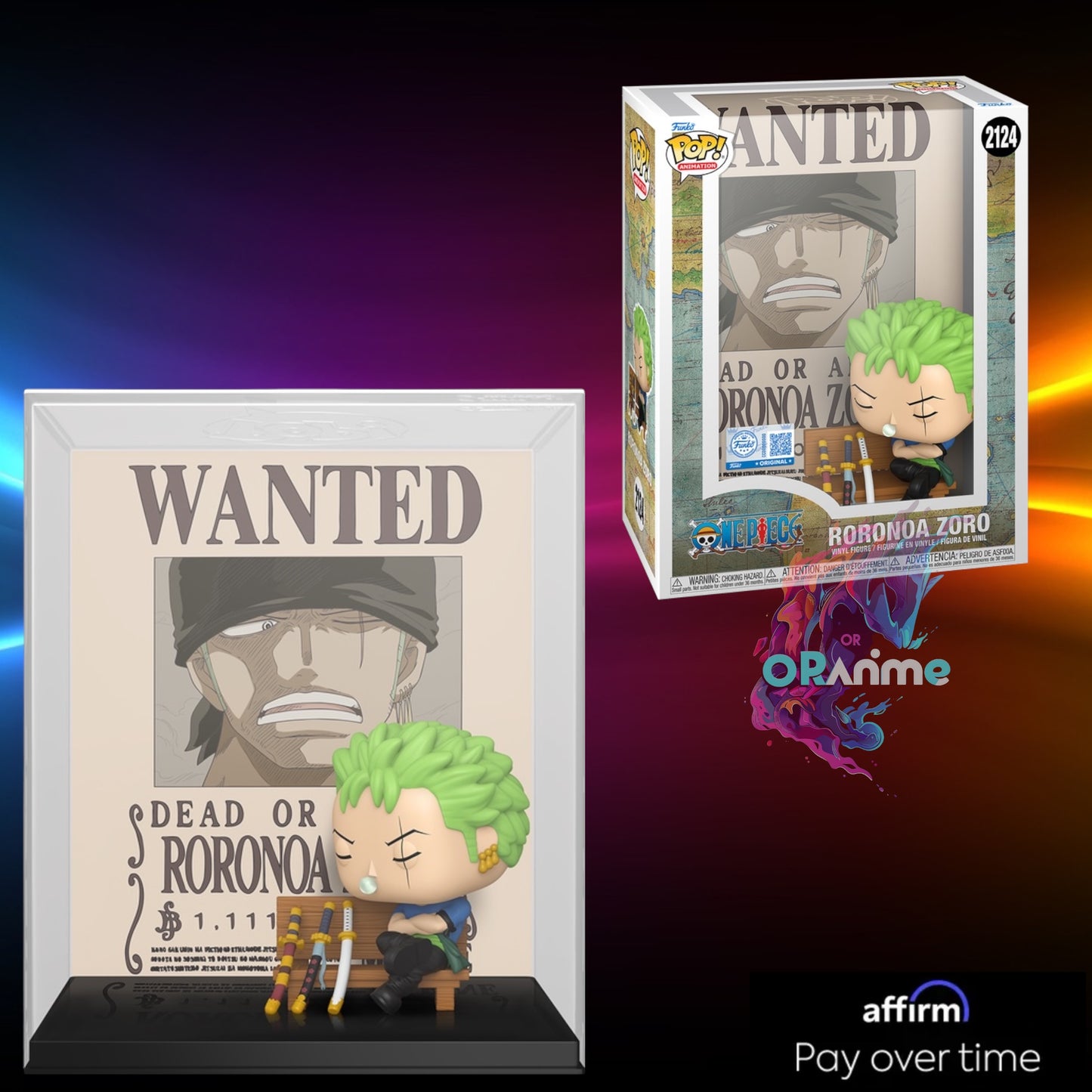 Funko Pop Wanted Poster One Piece Roronoa Zoro #2124 Funko Exclusive