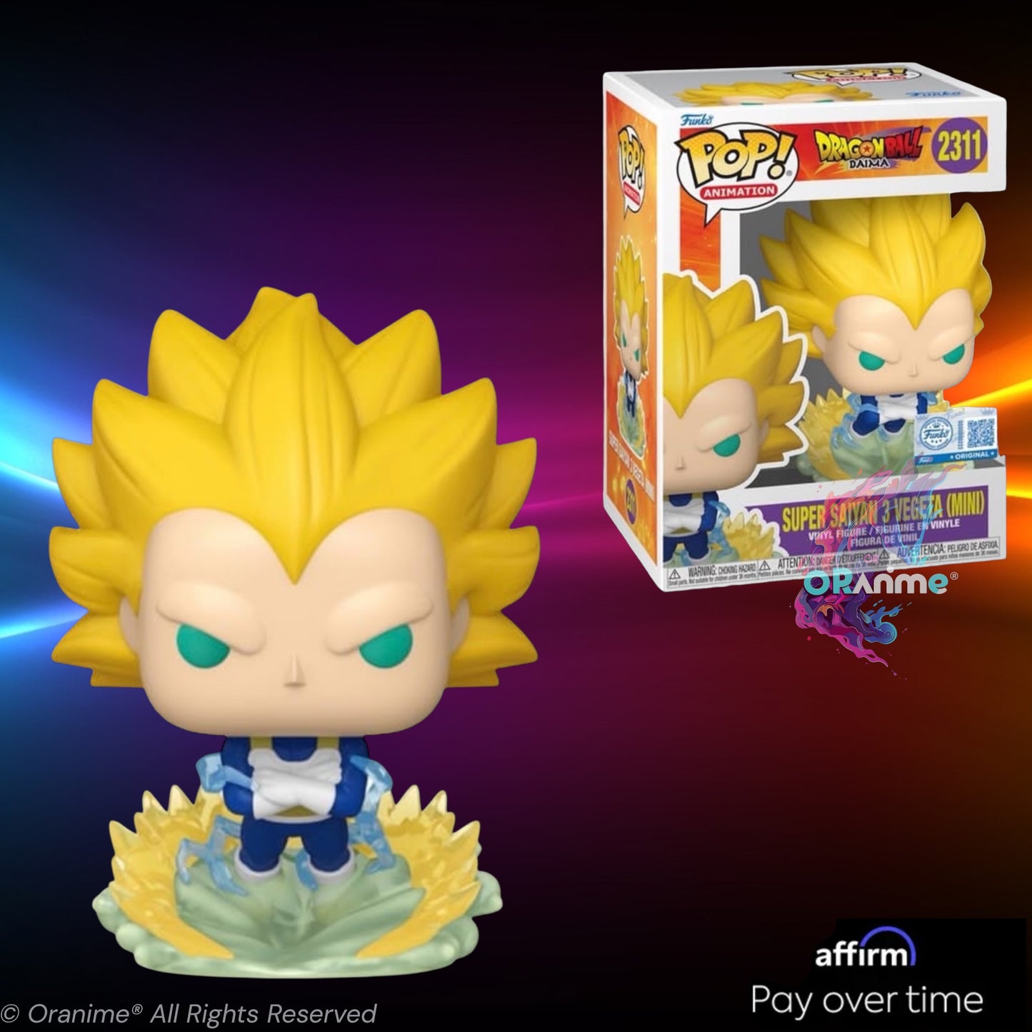 Funko Pop Dragon Ball Daima Super Saiyan 3 Vegeta Mini #2311 Exclusive - *PRE-ORDER*
