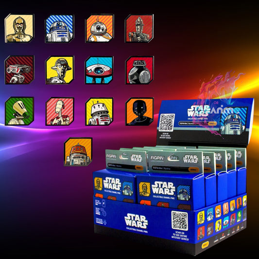 FiGPiN - Mystery Mini Pin Series 1 - Star Wars Droids - Case of 10 Enamel Pin