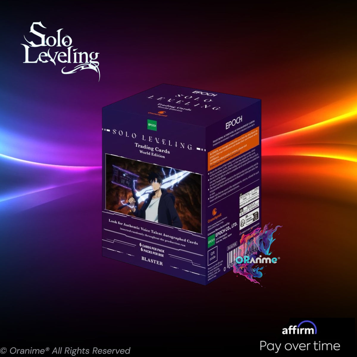 EPOCH - Solo Leveling Collectible Trading Cards Blaster Box *PRE-ORDER*
