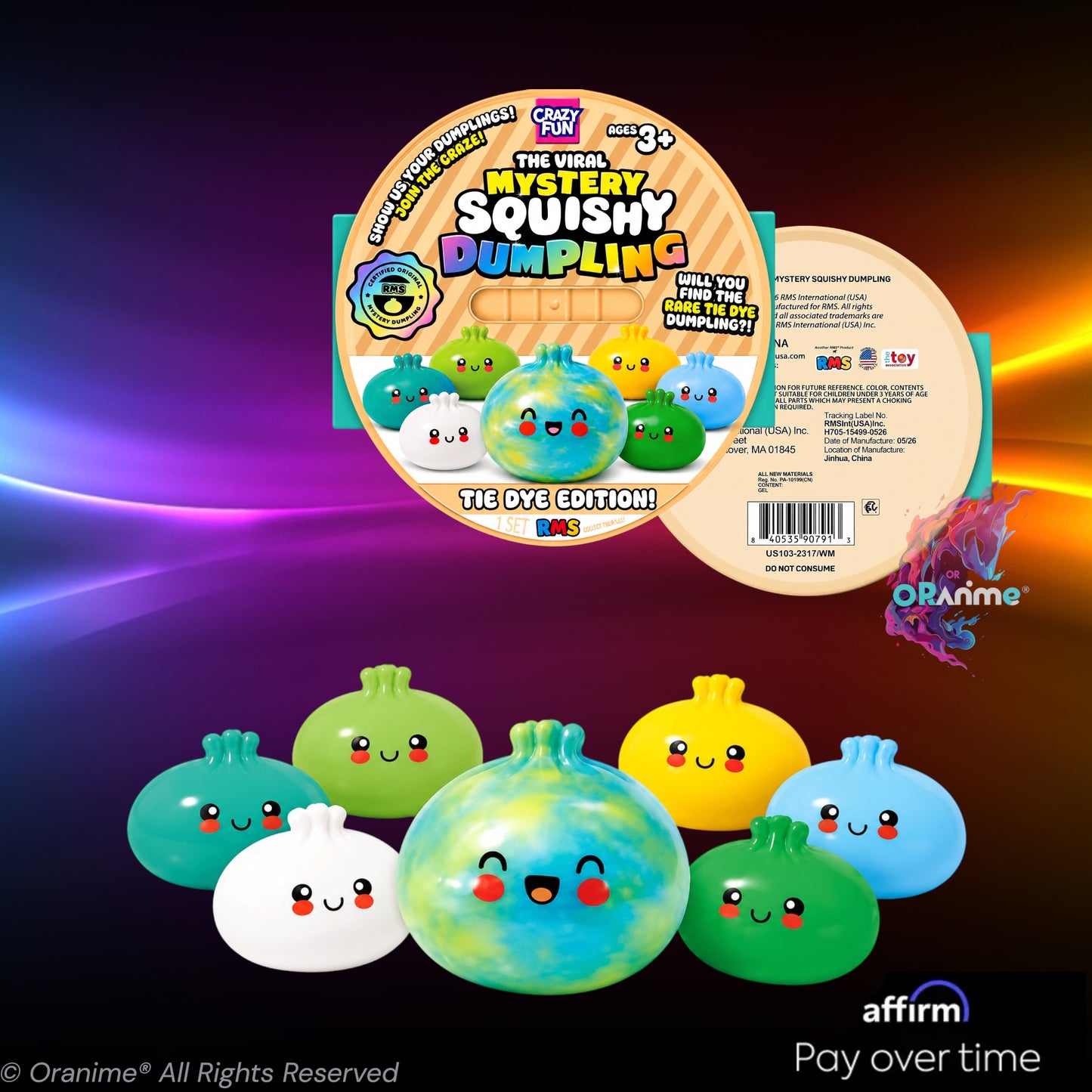 The Viral Mystery Squishy Dumpling – Tie Dye Edition RMS