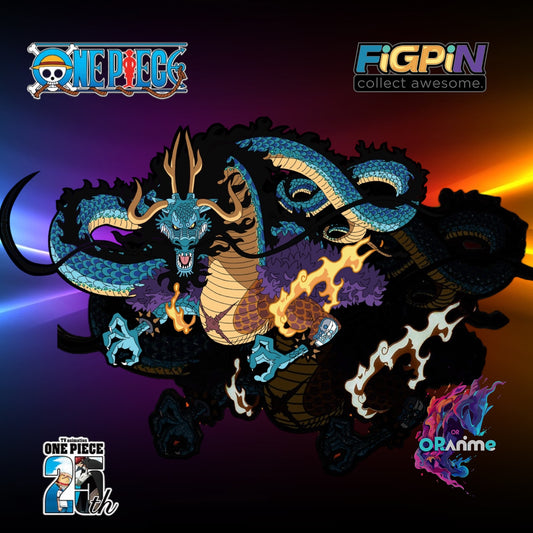 FiGPiN XL One Piece: Kaido Dragon Form GID (X83) + LOGO PIN (LX24) LE 500