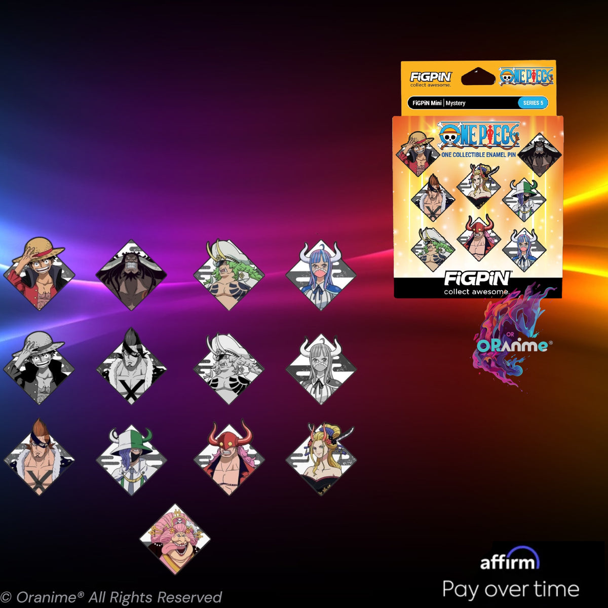 FiGPiN - Mystery Mini Pin Series 5 - One Piece - Case of 10 Mystery Enamel Pins