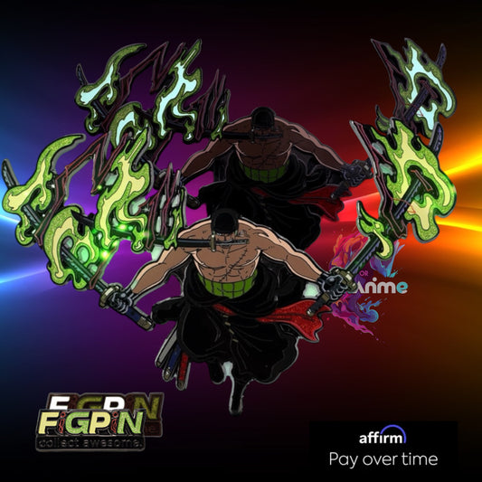 FiGPiN XL One Piece: Zoro X91 + LOGO LX30 LE 500 NYCC 2025 Exclisive