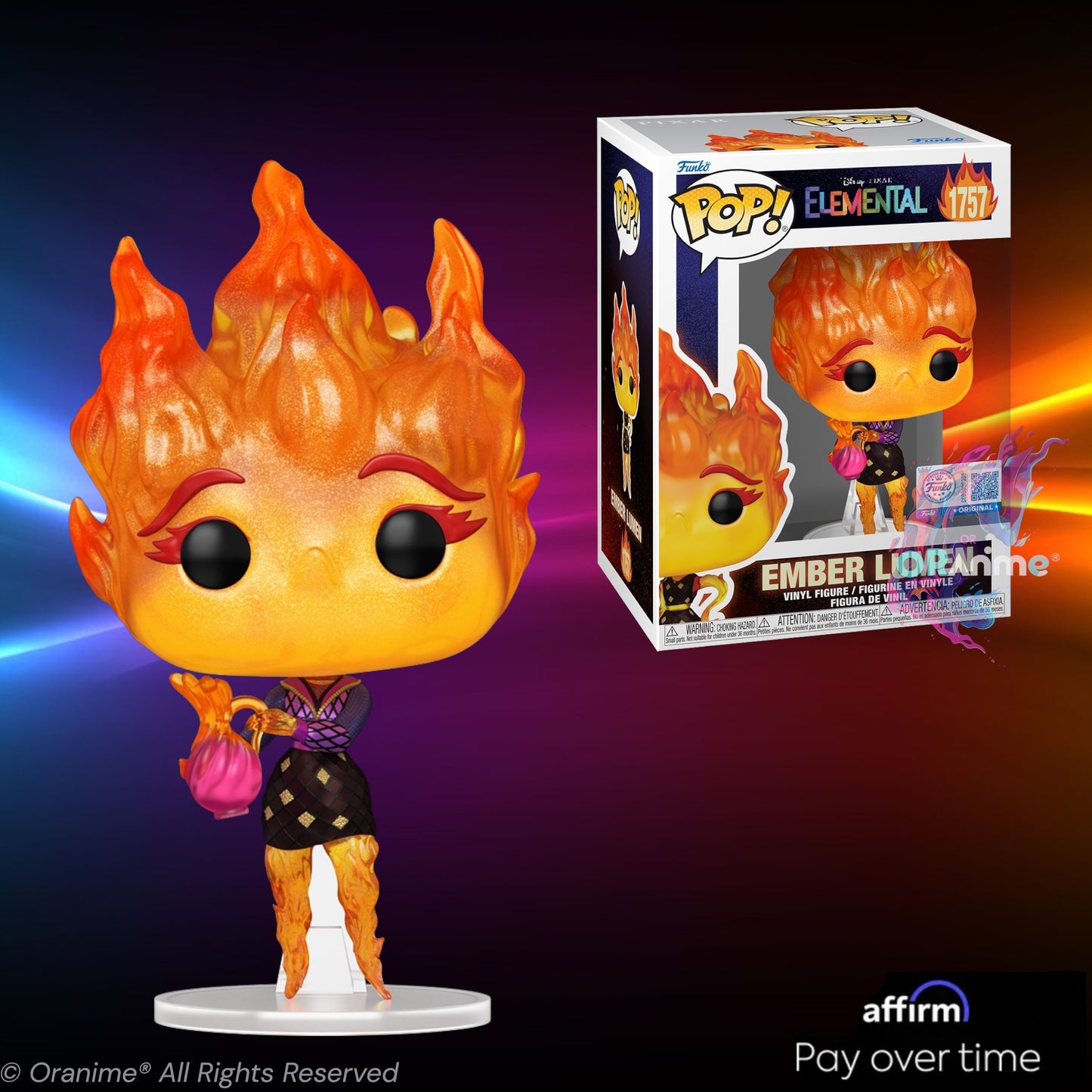 Funko Pop Pixar Elemental Ember Lumen #1757 Exclusive Chase Variant