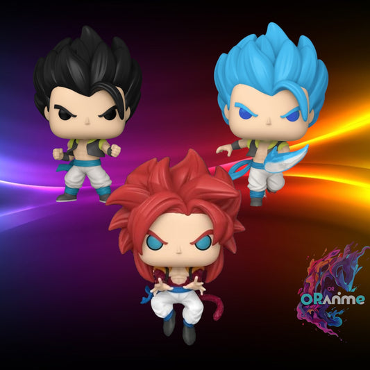 Funko Pop Dragon Ball - Gogeta #1863, SSGSS Gogeta #1866 & Super Saiyan 4 Gogeta #2074 Bundle of 3 *PRE-ORDER*