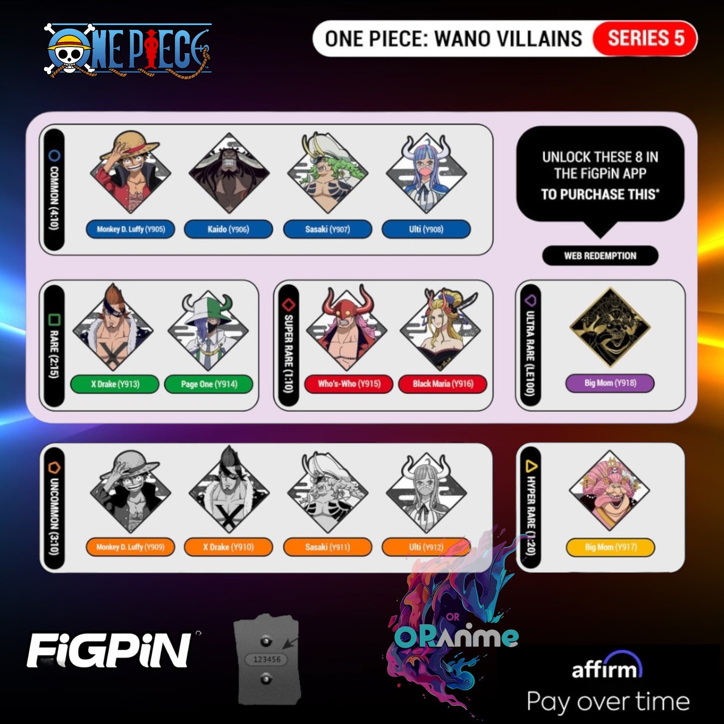 FiGPiN - Mystery Mini Pin Series 5 - One Piece - Case of 10 Mystery Enamel Pins