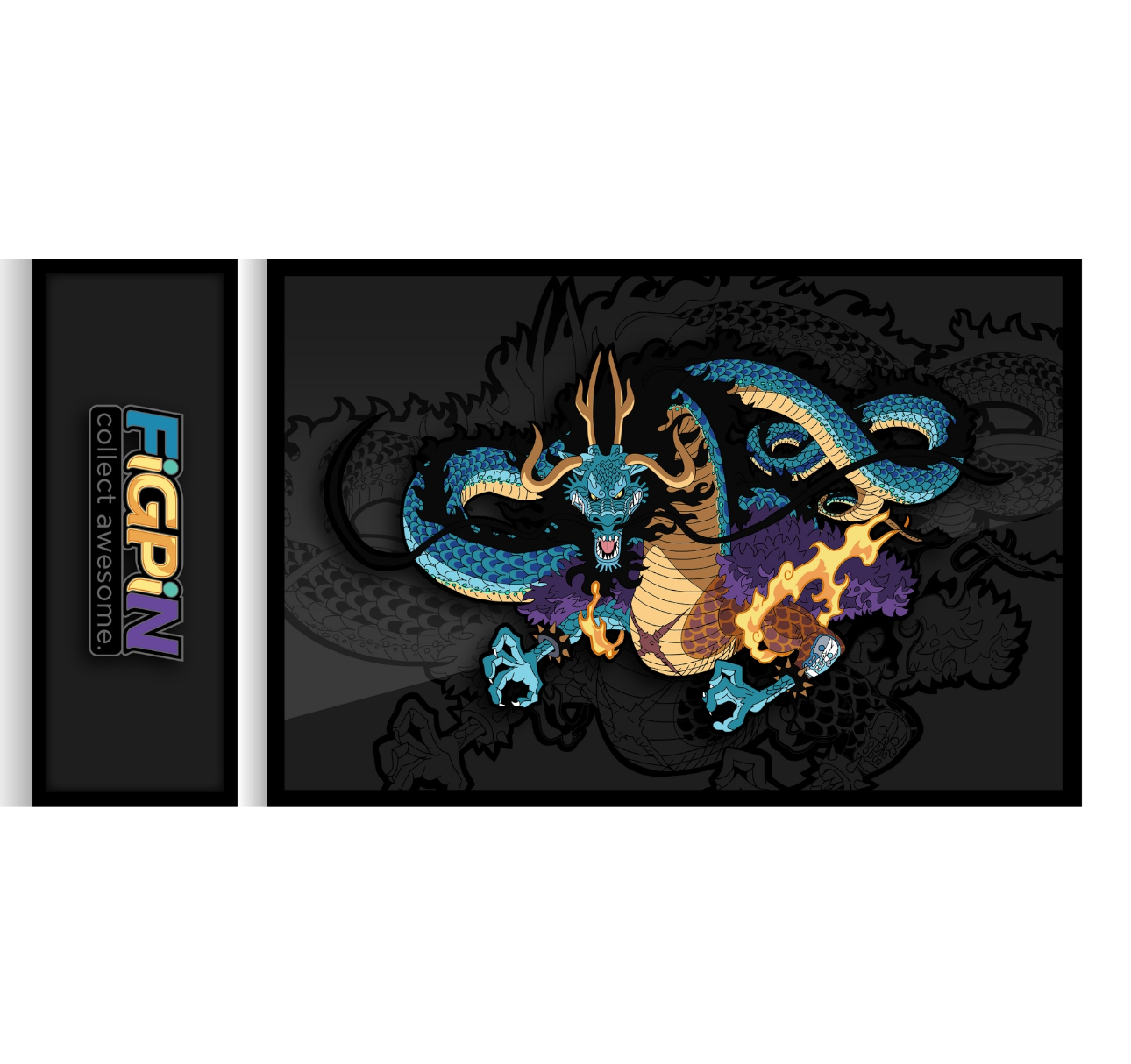 FiGPiN XL One Piece: Kaido Dragon Form GID (X83) + LOGO PIN (LX24) LE 500