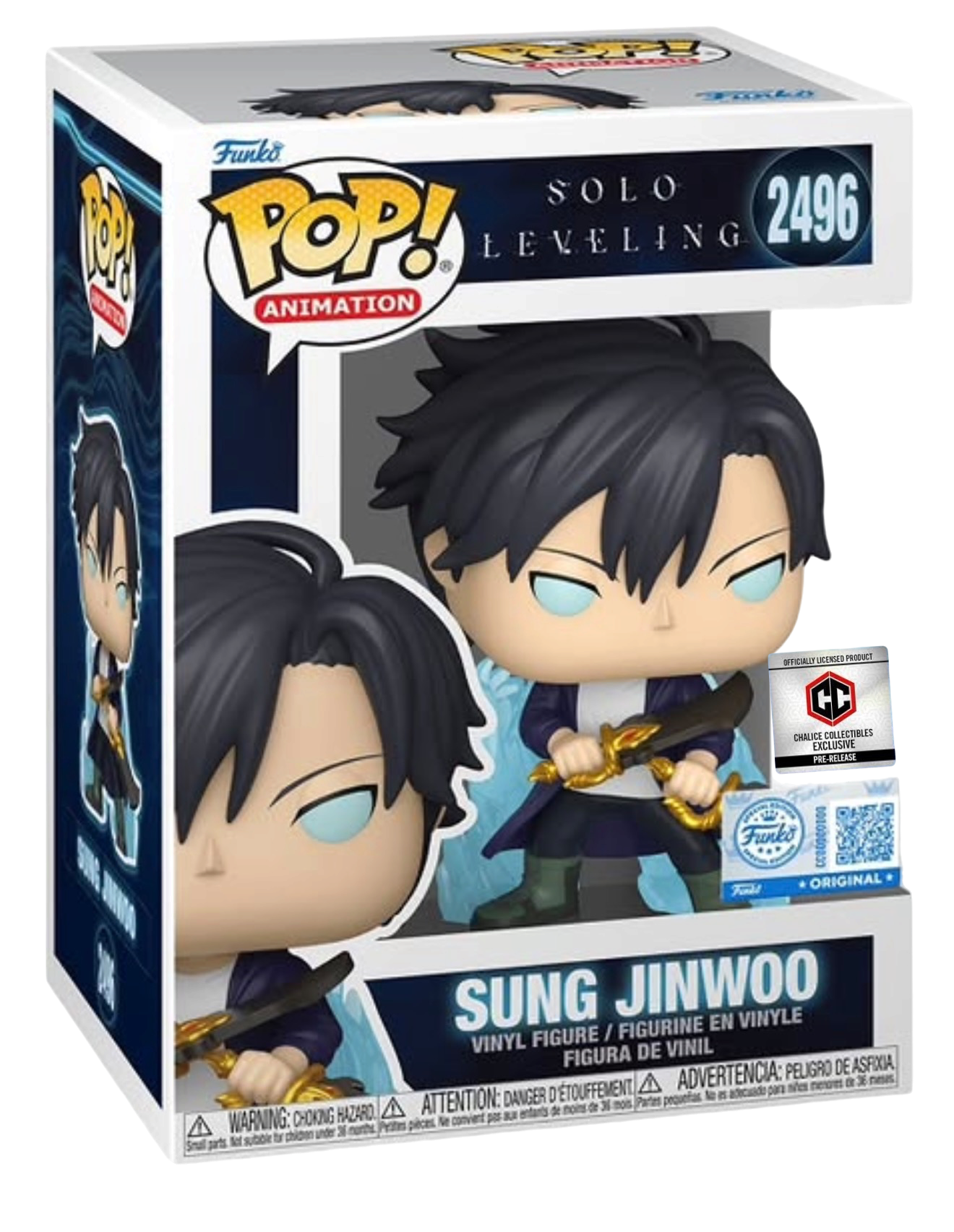 Funko Pop Solo Leveling Sung Jinwoo #2496 PR Sticker Chalice Exclusive *PRE-ORDER*