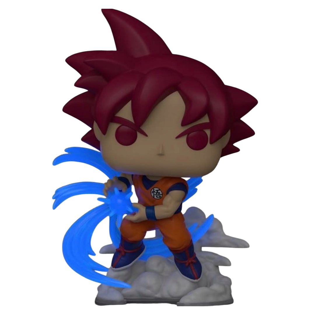 Funko Pop Dragon Ball Z Super Saiyan God Goku #2491 Chase Variant PR Sticker Chalice Exclusive *PRE-ORDER*