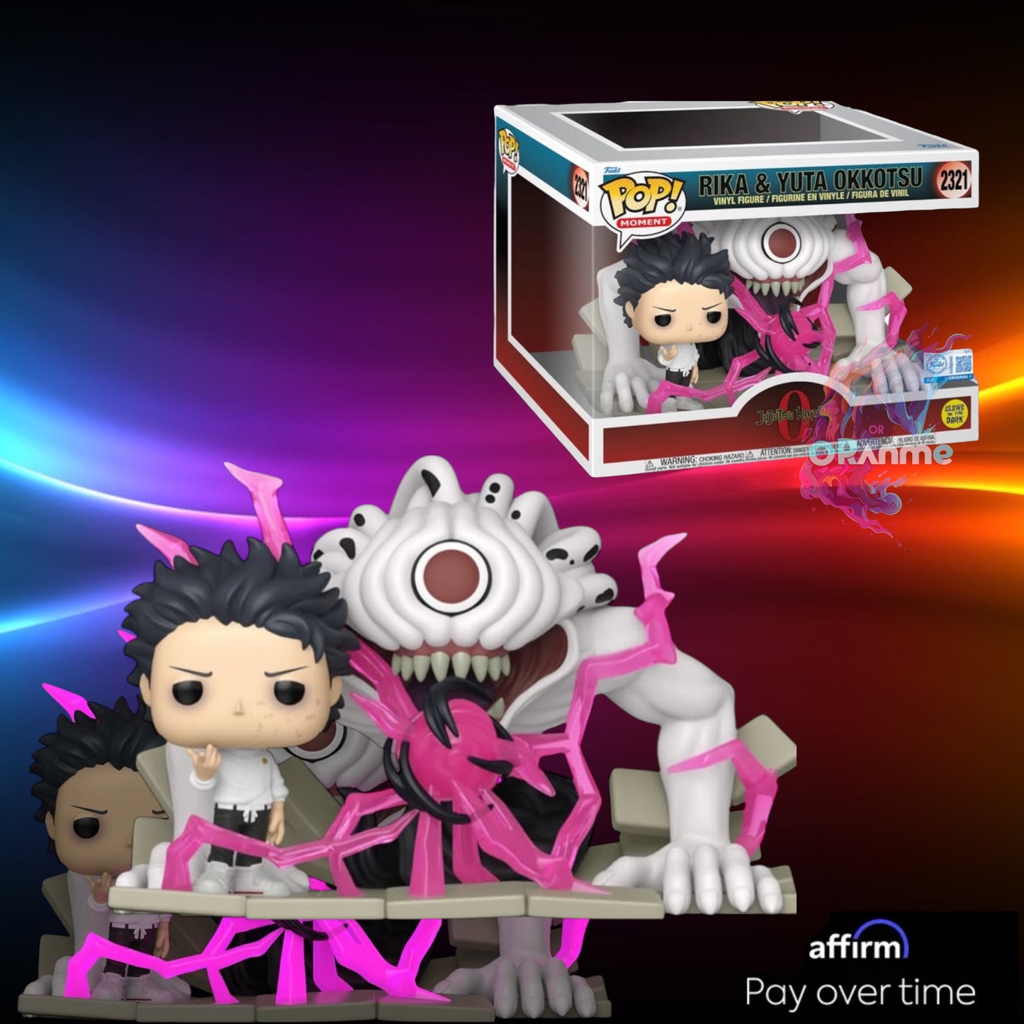 Funko Pop! Moment Jujutsu Kaisen 0 YRika & Yuta Okkotsu #2321 GID GameStop Exclusive