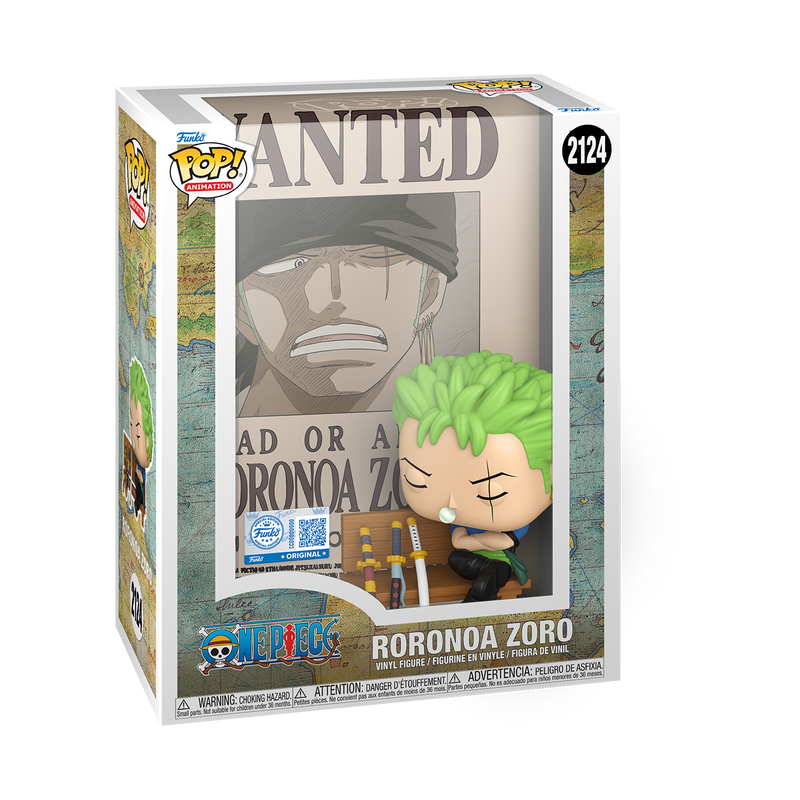 Funko Pop Wanted Poster One Piece Roronoa Zoro #2124 Funko Exclusive