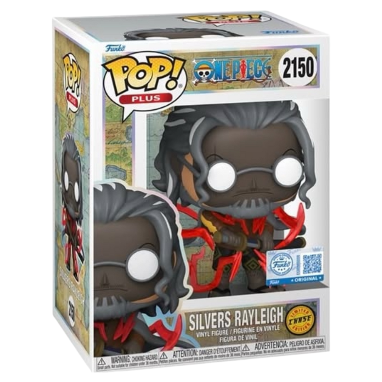 Funko Pop Plus One Piece Silvers Rayleigh #2150 Chase PR Sticker Chalice Exclusive *PRE-ORDER*