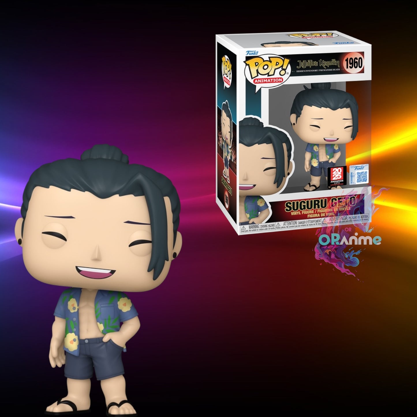 Funko Pop! Jujutsu Kaisen Suguru Geto (Beach Outfit) #1960 Shared Stickert Anime Expo
