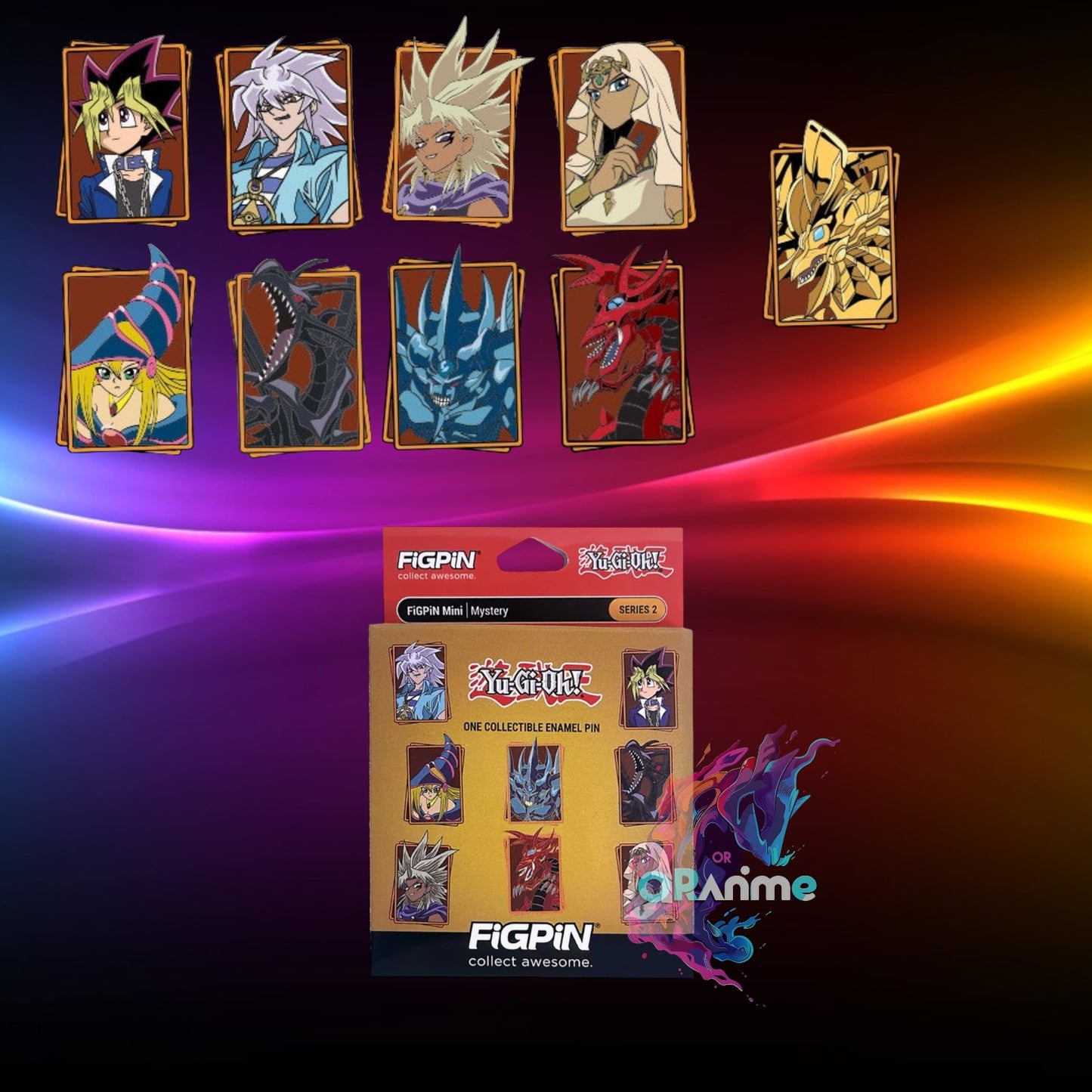 FiGPiN - Mystery Mini Pin Series 2 - YU-GI-OH! - Case of 10 Enamel Pin