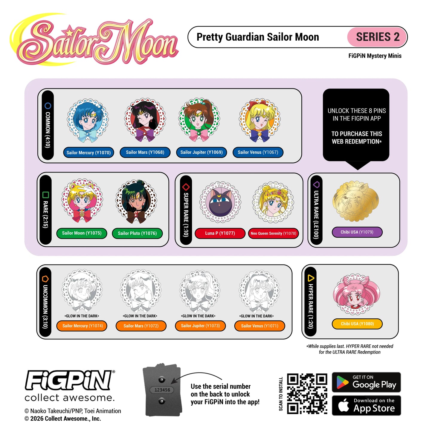 FiGPiN - Mystery Mini Pin Sailor Moon Series 2 - Enamel Pin *PRE-ORDER*