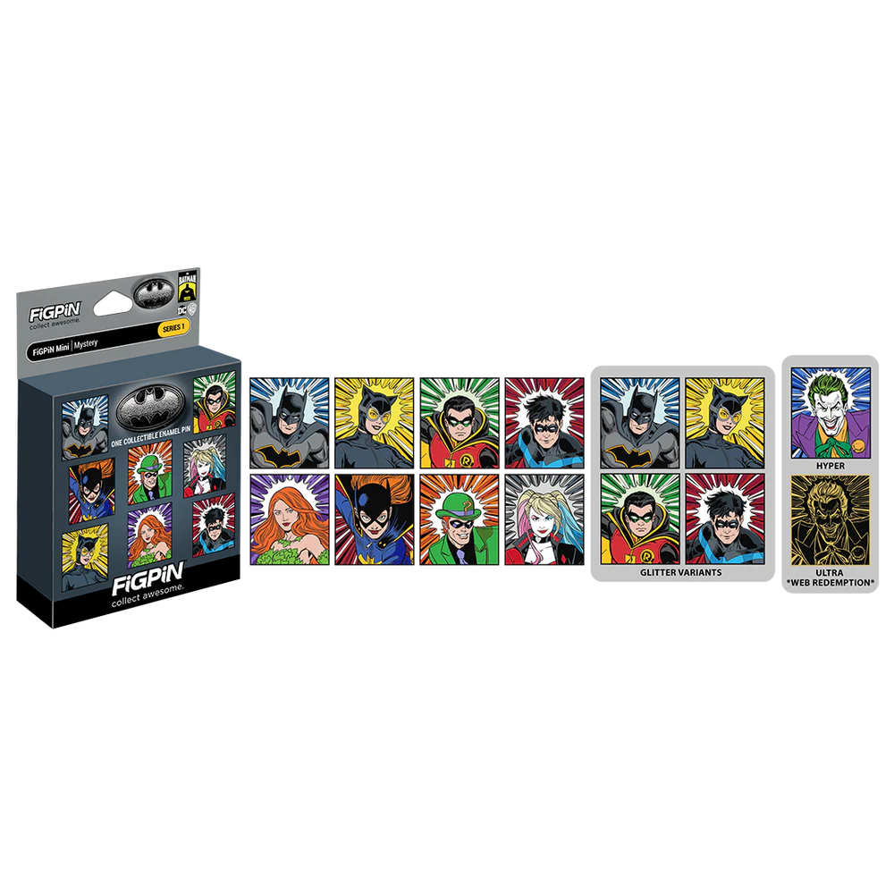 FiGPiN - Mystery Mini Pin Series 1 - Batman - Case of 10 Enamel Pin