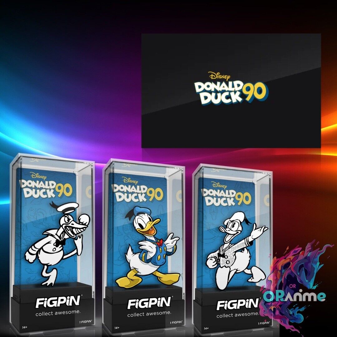 FIGPIN Donald Duck 3 Piece Box Pin Set Exclusive LE 500 Disney D23 Expo 2024