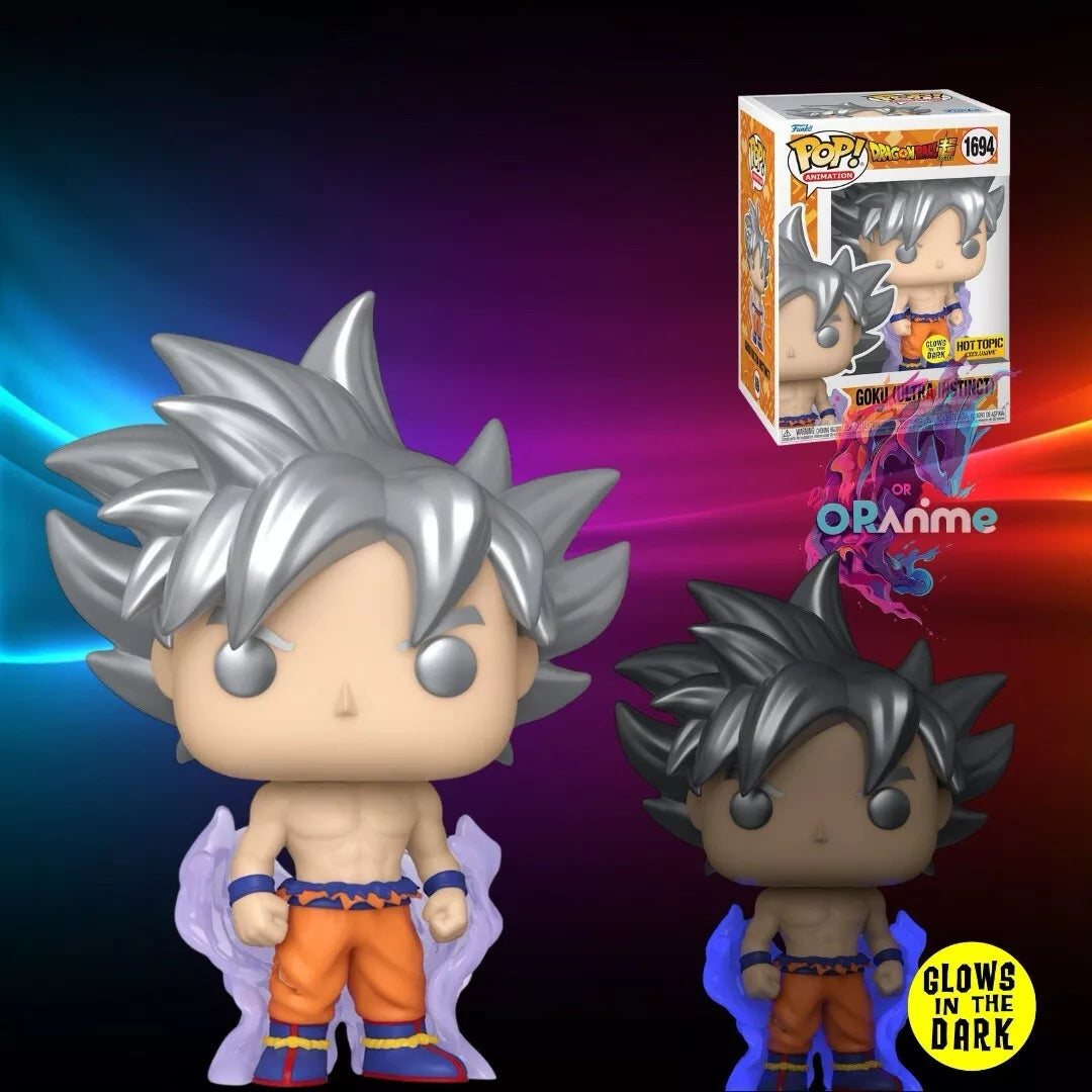 Funko Pop! Dragon Ball Super Goku (Ultra Instinct) Glow-In-The-Dark Vinyl  Hot Topic Exclusive